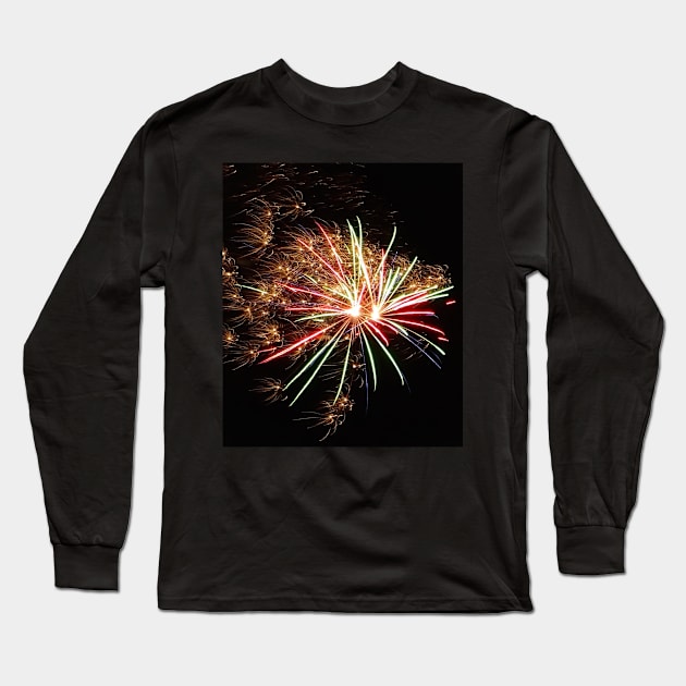 FIREWORKS OVER CAERNARFON CASTLE Long Sleeve T-Shirt by dumbodancer